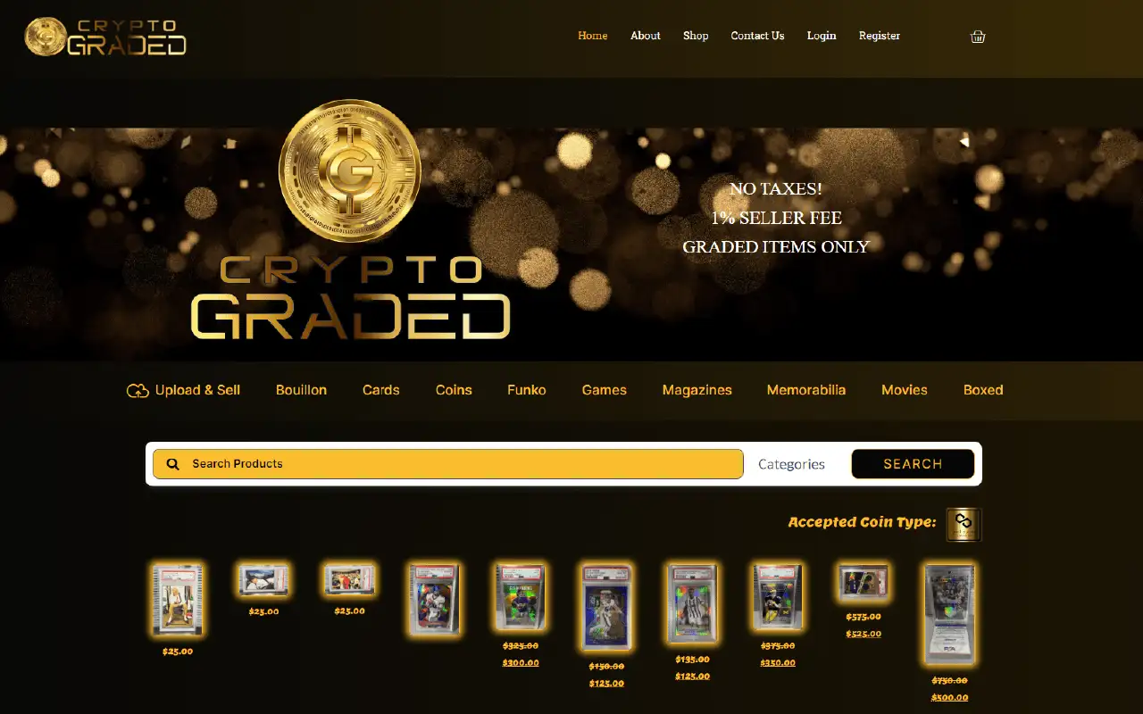 Crypto Graded Multi-Vendor Marketplace | Portfolio - Load Toad Networks